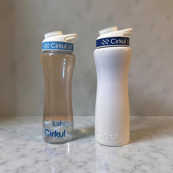 Cirkul Water Bottle Combo Set With Blue Lid - 22 Oz Transparent Plastic & White - Picture 2 of 4